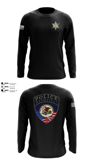 Long Sleeve Performance Shirt, Manhattan Police Department, , Teamtime, Team time, sublimation, custom sports apparel, team uniforms, spirit wear, spiritwear, sports uniforms, custom shirts, team store, custom team store, fundraiser sports, apparel fundraiser