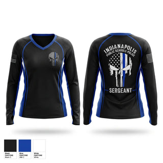 Womens Long Sleeve Vneck Shirt, Indianapolis Public Schools Police Department, Police, Teamtime, Team time, sublimation, custom sports apparel, team uniforms, spirit wear, spiritwear, sports uniforms, custom shirts, team store, custom team store, fundraiser sports, apparel fundraiser