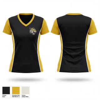 Womens Short Sleeve Vneck Shirt, Trinity College Football, , Teamtime, Team time, sublimation, custom sports apparel, team uniforms, spirit wear, spiritwear, sports uniforms, custom shirts, team store, custom team store, fundraiser sports, apparel fundraiser