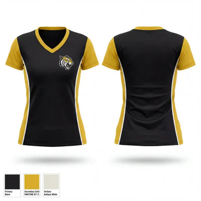 Trinity college football 2656872 Women's Short Sleeve V-neck Shirt - 1
