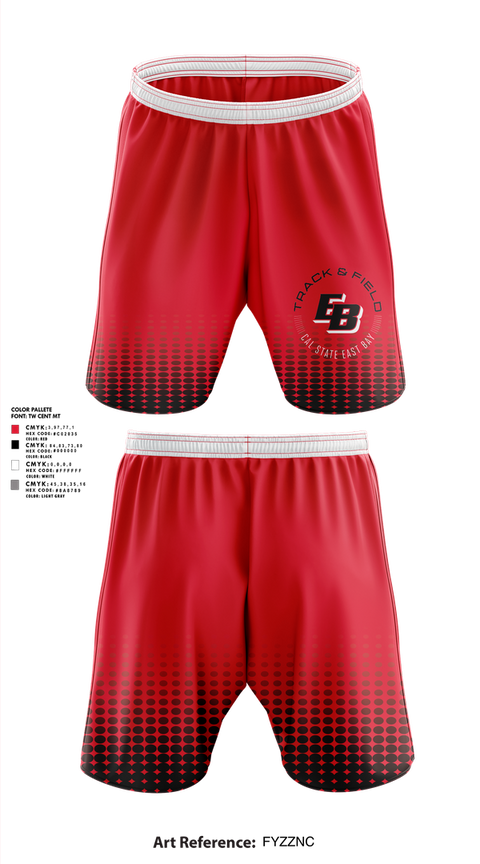Athletic Shorts With Pockets, CSU East Bay Track & Field, Track & Field, Teamtime, Team time, sublimation, custom sports apparel, team uniforms, spirit wear, spiritwear, sports uniforms, custom shirts, team store, custom team store, fundraiser sports, apparel fundraiser