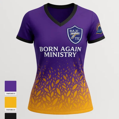 Born Again Ministry Women's Short Sleeve V-neck Shirt - 21