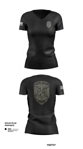 Womens Short Sleeve Vneck Shirt, Goon Squad PRPD, Police, Teamtime, Team time, sublimation, custom sports apparel, team uniforms, spirit wear, spiritwear, sports uniforms, custom shirts, team store, custom team store, fundraiser sports, apparel fundraiser
