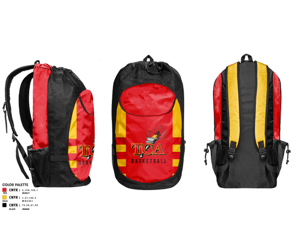 Gear Bag, Torches, Men's Basketball, Teamtime, Team time, sublimation, custom sports apparel, team uniforms, spirit wear, spiritwear, sports uniforms, custom shirts, team store, custom team store, fundraiser sports, apparel fundraiser