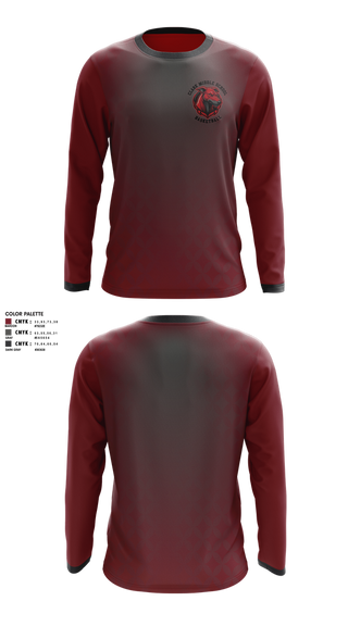 Long Sleeve Performance Shirt, Clark Middle School, Men's Basketball, Teamtime, Team time, sublimation, custom sports apparel, team uniforms, spirit wear, spiritwear, sports uniforms, custom shirts, team store, custom team store, fundraiser sports, apparel fundraiser