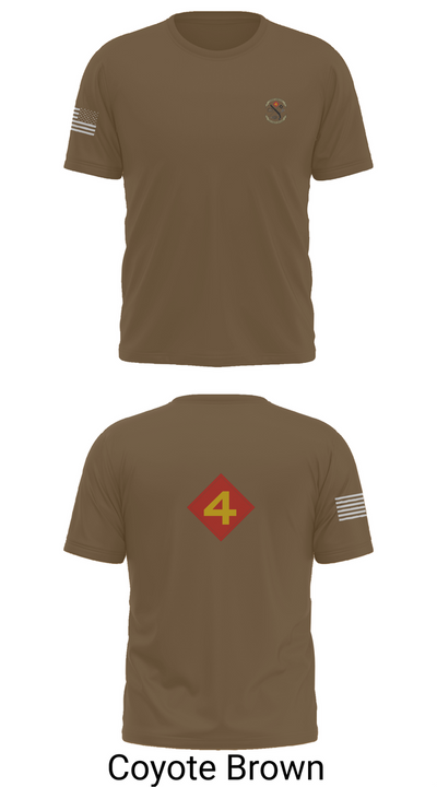 14th Marine regiment 4th Marine corps division 57481844 Old School Cotton Feel Shirt - 10