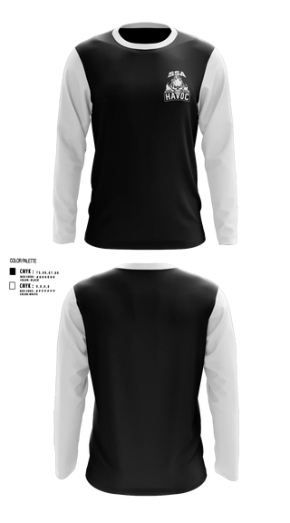 Long Sleeve Performance Shirt, SSA Havoc, Men's Basketball, Teamtime, Team time, sublimation, custom sports apparel, team uniforms, spirit wear, spiritwear, sports uniforms, custom shirts, team store, custom team store, fundraiser sports, apparel fundraiser