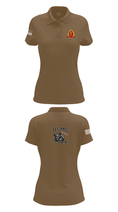 1st Bn 2mar 2nd MarDiv 35824328 Women's Short Sleeve Performance Polo  - 15