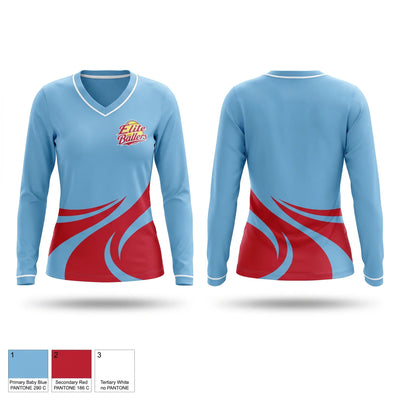 Elite Ballers Women's Long Sleeve V-neck Shirt - 1