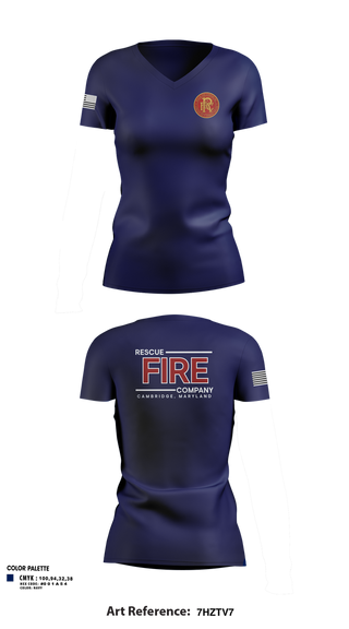 Womens Short Sleeve Vneck Shirt, Rescue Fire Company, Fire Department, Teamtime, Team time, sublimation, custom sports apparel, team uniforms, spirit wear, spiritwear, sports uniforms, custom shirts, team store, custom team store, fundraiser sports, apparel fundraiser