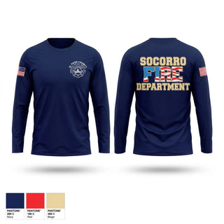 Long Sleeve Performance Shirt, Socorro Fire Department, Fire Department, Teamtime, Team time, sublimation, custom sports apparel, team uniforms, spirit wear, spiritwear, sports uniforms, custom shirts, team store, custom team store, fundraiser sports, apparel fundraiser