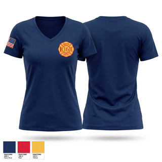 Womens Short Sleeve Vneck Shirt, Neffs Volunteer Fire Co., Fire Department, Teamtime, Team time, sublimation, custom sports apparel, team uniforms, spirit wear, spiritwear, sports uniforms, custom shirts, team store, custom team store, fundraiser sports, apparel fundraiser