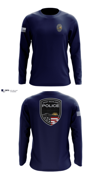 Long Sleeve Performance Shirt, West Richland police, Police, Teamtime, Team time, sublimation, custom sports apparel, team uniforms, spirit wear, spiritwear, sports uniforms, custom shirts, team store, custom team store, fundraiser sports, apparel fundraiser