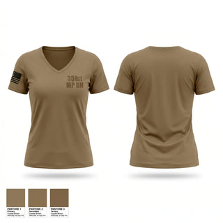 Womens Short Sleeve Vneck Shirt, 351st MP BN, Army, Teamtime, Team time, sublimation, custom sports apparel, team uniforms, spirit wear, spiritwear, sports uniforms, custom shirts, team store, custom team store, fundraiser sports, apparel fundraiser