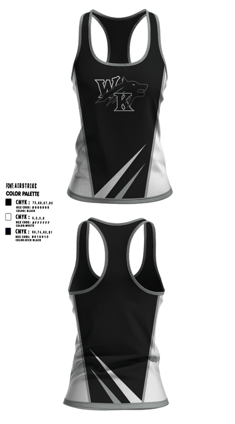 Womens Track Singlet, White Knoll High School Track & Field, Track & Field, Teamtime, Team time, sublimation, custom sports apparel, team uniforms, spirit wear, spiritwear, sports uniforms, custom shirts, team store, custom team store, fundraiser sports, apparel fundraiser