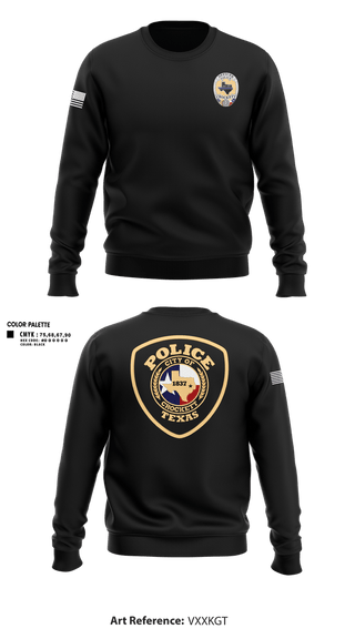 Crew Neck Sweatshirt, Crockett Police Department, Police, Teamtime, Team time, sublimation, custom sports apparel, team uniforms, spirit wear, spiritwear, sports uniforms, custom shirts, team store, custom team store, fundraiser sports, apparel fundraiser