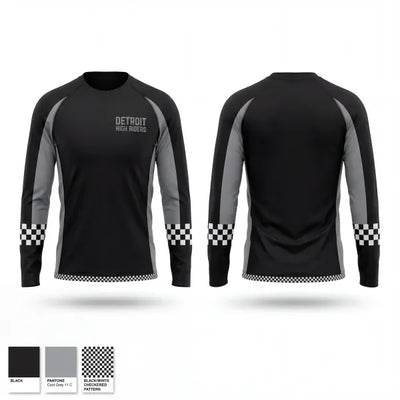 Detroit High Riders 74137297 Long Sleeve Performance Shirt 1
