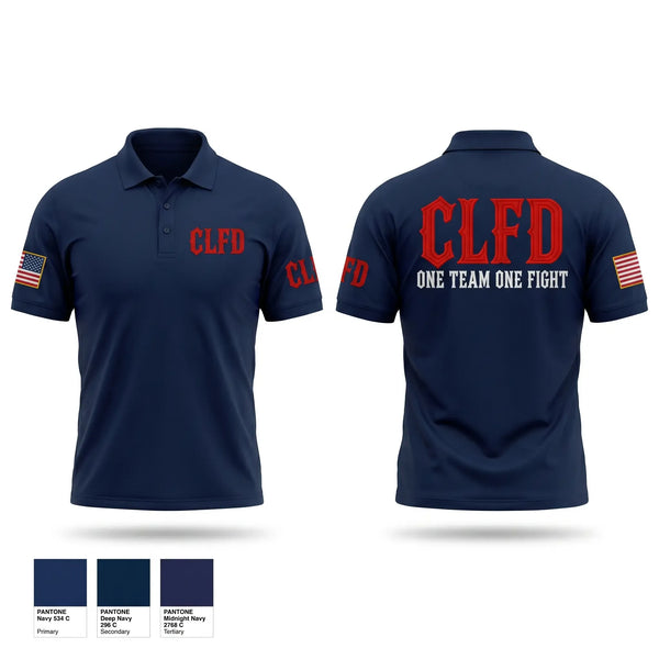 Short Sleeve Performance Polo, CLFD, Fire Department, Teamtime, Team time, sublimation, custom sports apparel, team uniforms, spirit wear, spiritwear, sports uniforms, custom shirts, team store, custom team store, fundraiser sports, apparel fundraiser