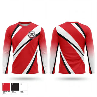Long Sleeve Performance Shirt, Bulldogs, Cheer, Teamtime, Team time, sublimation, custom sports apparel, team uniforms, spirit wear, spiritwear, sports uniforms, custom shirts, team store, custom team store, fundraiser sports, apparel fundraiser