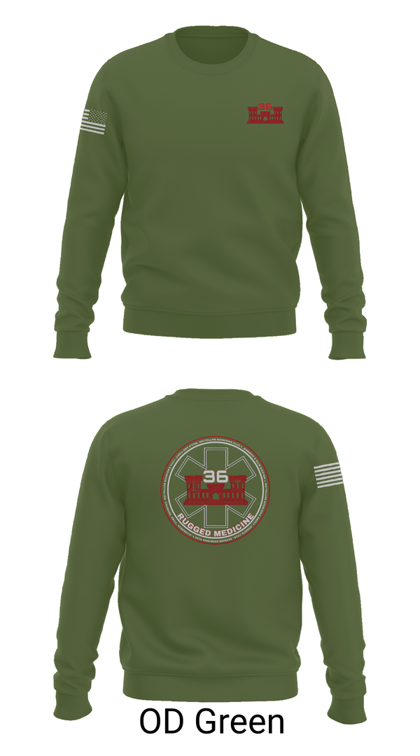 Crew Neck Sweatshirt, 36 Engineer Brigade, Army, Teamtime, Team time, sublimation, custom sports apparel, team uniforms, spirit wear, spiritwear, sports uniforms, custom shirts, team store, custom team store, fundraiser sports, apparel fundraiser