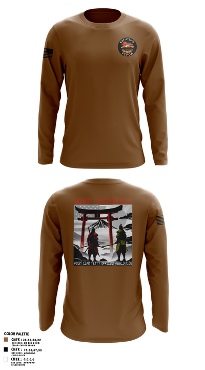 NAF ATSUGI FCPOA 70401455 Long Sleeve Performance Shirt 1