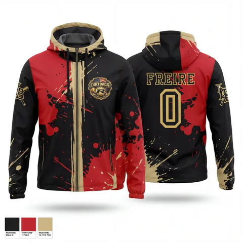 Windbreaker, Dirtbags, Baseball, Teamtime, Team time, sublimation, custom sports apparel, team uniforms, spirit wear, spiritwear, sports uniforms, custom shirts, team store, custom team store, fundraiser sports, apparel fundraiser