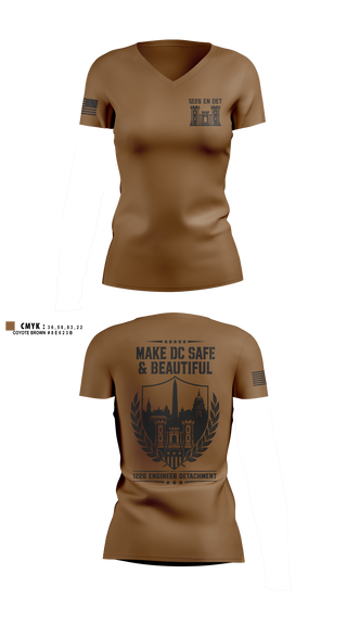 Womens Short Sleeve Vneck Shirt, 1226 EN DET, National Guard, Teamtime, Team time, sublimation, custom sports apparel, team uniforms, spirit wear, spiritwear, sports uniforms, custom shirts, team store, custom team store, fundraiser sports, apparel fundraiser