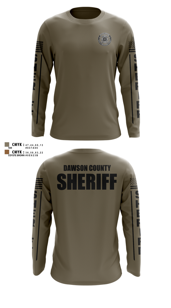 Long Sleeve Performance Shirt, Dawson County Sheriff’s Office, Police, Teamtime, Team time, sublimation, custom sports apparel, team uniforms, spirit wear, spiritwear, sports uniforms, custom shirts, team store, custom team store, fundraiser sports, apparel fundraiser