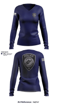 Mabscott Police Department 91451500 Women's Long Sleeve V-neck Shirt - 1