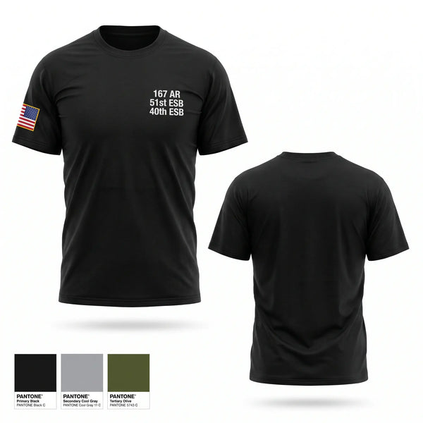 Old School Cotton Feel Shirt, 1-67 AR, 51st ESB, 40th ESB, Army, Teamtime, Team time, sublimation, custom sports apparel, team uniforms, spirit wear, spiritwear, sports uniforms, custom shirts, team store, custom team store, fundraiser sports, apparel fundraiser