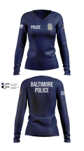 Baltimore Police Department 87844161 Women's Long Sleeve V-neck Shirt - 106