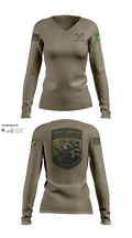 486th Civil Affairs Battalion Women's Long Sleeve V-neck Shirt - 23