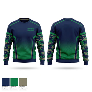 Crew Neck Sweatshirt, West bend bulldogs, Baseball, Teamtime, Team time, sublimation, custom sports apparel, team uniforms, spirit wear, spiritwear, sports uniforms, custom shirts, team store, custom team store, fundraiser sports, apparel fundraiser