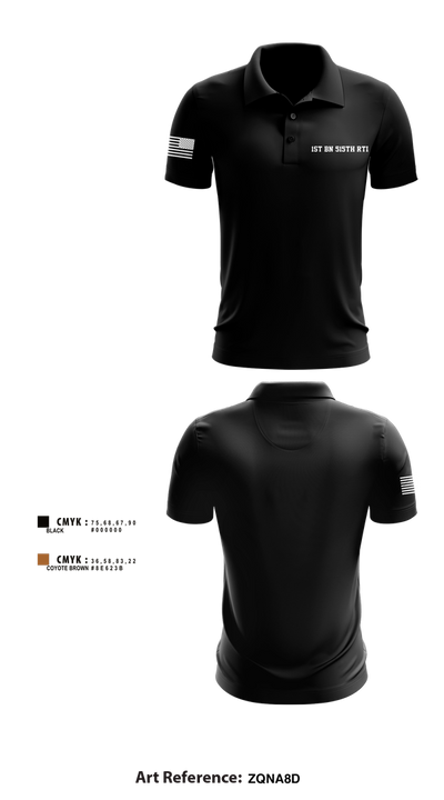 1st BN 515th RTI 17257625 Short Sleeve Performance Polo - 2