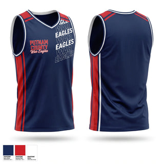 Mens Basketball Jersey, PUTNAM COUNTY War Eagles, Men's Basketball, Teamtime, Team time, sublimation, custom sports apparel, team uniforms, spirit wear, spiritwear, sports uniforms, custom shirts, team store, custom team store, fundraiser sports, apparel fundraiser