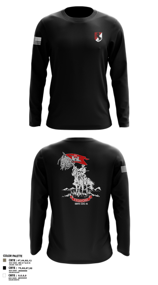Long Sleeve Performance Shirt, 58th CEC-A, Army, Teamtime, Team time, sublimation, custom sports apparel, team uniforms, spirit wear, spiritwear, sports uniforms, custom shirts, team store, custom team store, fundraiser sports, apparel fundraiser