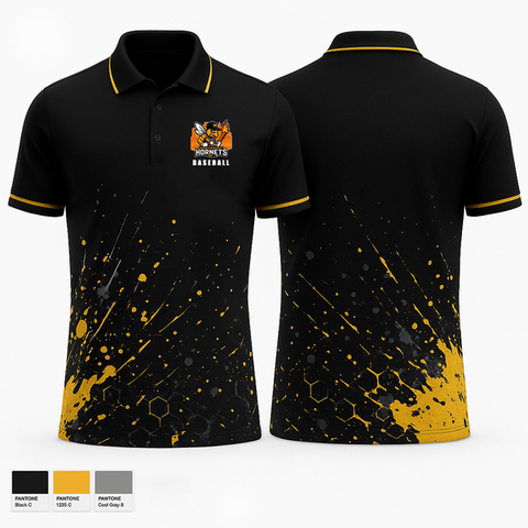 Short Sleeve Performance Polo, Montgomery Hornets, Baseball, Teamtime, Team time, sublimation, custom sports apparel, team uniforms, spirit wear, spiritwear, sports uniforms, custom shirts, team store, custom team store, fundraiser sports, apparel fundraiser