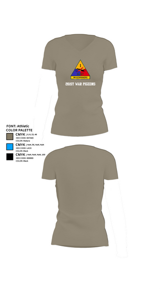 Womens Short Sleeve Vneck Shirt, 261st War Pigeons, Army, Teamtime, Team time, sublimation, custom sports apparel, team uniforms, spirit wear, spiritwear, sports uniforms, custom shirts, team store, custom team store, fundraiser sports, apparel fundraiser