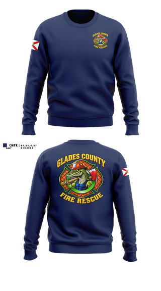 Crew Neck Sweatshirt, Glades County Fire Rescue, Fire Department, Teamtime, Team time, sublimation, custom sports apparel, team uniforms, spirit wear, spiritwear, sports uniforms, custom shirts, team store, custom team store, fundraiser sports, apparel fundraiser