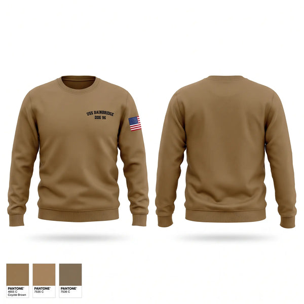 Crew Neck Sweatshirt, USS BAINBRIDGE DDG 96, Navy, Teamtime, Team time, sublimation, custom sports apparel, team uniforms, spirit wear, spiritwear, sports uniforms, custom shirts, team store, custom team store, fundraiser sports, apparel fundraiser