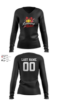 Bluegrass Lightning Belles Women's Long Sleeve V-neck Shirt - 16