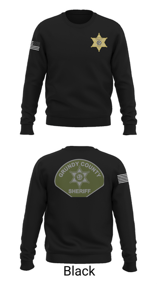 Crew Neck Sweatshirt, Grundy County Sheriff's Department, Police, Teamtime, Team time, sublimation, custom sports apparel, team uniforms, spirit wear, spiritwear, sports uniforms, custom shirts, team store, custom team store, fundraiser sports, apparel fundraiser