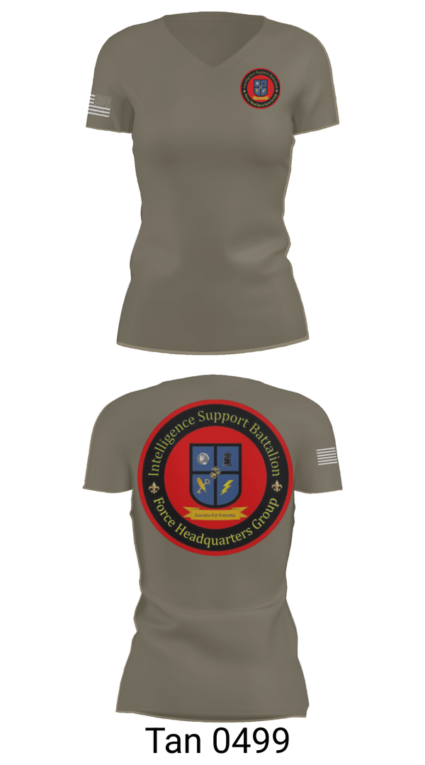 Womens Short Sleeve Vneck Shirt, Intelligence Support Battalion, , Teamtime, Team time, sublimation, custom sports apparel, team uniforms, spirit wear, spiritwear, sports uniforms, custom shirts, team store, custom team store, fundraiser sports, apparel fundraiser