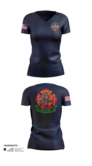 Womens Short Sleeve Vneck Shirt, The animal house, Fire Department, Teamtime, Team time, sublimation, custom sports apparel, team uniforms, spirit wear, spiritwear, sports uniforms, custom shirts, team store, custom team store, fundraiser sports, apparel fundraiser