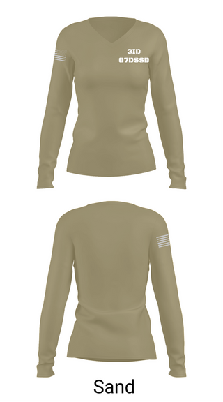 Womens Long Sleeve Vneck Shirt, 3ID 87DSSB, , Teamtime, Team time, sublimation, custom sports apparel, team uniforms, spirit wear, spiritwear, sports uniforms, custom shirts, team store, custom team store, fundraiser sports, apparel fundraiser