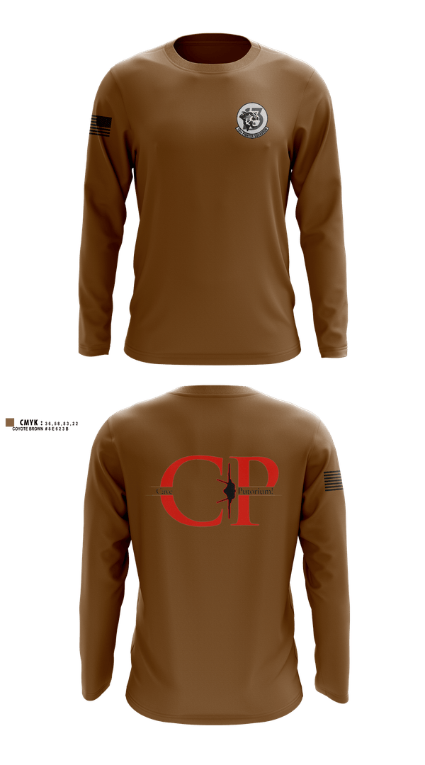 Long Sleeve Performance Shirt, 13th Fighter Squadron, Air Force, Teamtime, Team time, sublimation, custom sports apparel, team uniforms, spirit wear, spiritwear, sports uniforms, custom shirts, team store, custom team store, fundraiser sports, apparel fundraiser