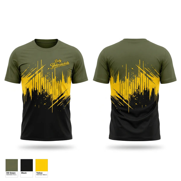 Short Sleeve Performance Shirt, Fort Benning Lady Yellowjackets, Women's Basketball, Teamtime, Team time, sublimation, custom sports apparel, team uniforms, spirit wear, spiritwear, sports uniforms, custom shirts, team store, custom team store, fundraiser sports, apparel fundraiser