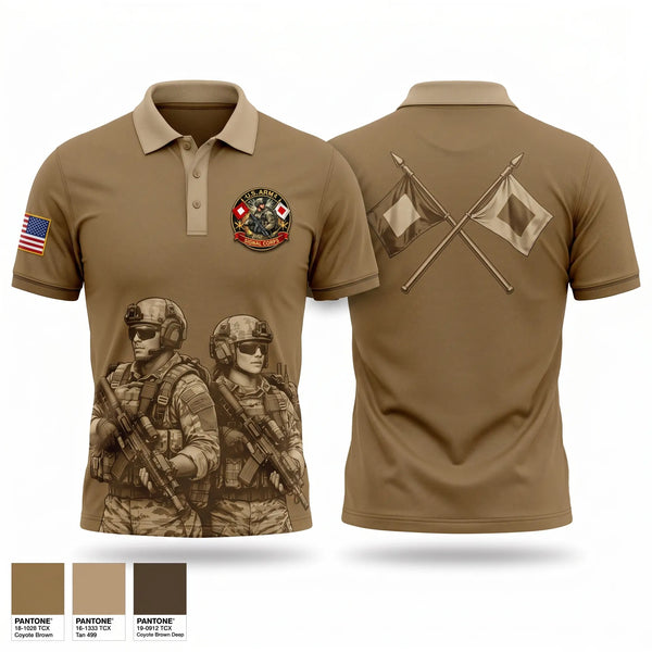 Short Sleeve Performance Polo, 163d IEW Signal Corps, Army, Teamtime, Team time, sublimation, custom sports apparel, team uniforms, spirit wear, spiritwear, sports uniforms, custom shirts, team store, custom team store, fundraiser sports, apparel fundraiser