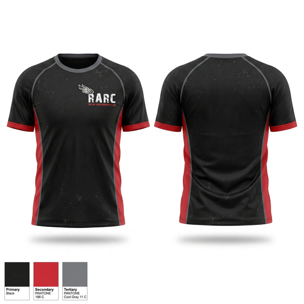 Soft Poly Tee Cotton Like Feel, Racine Area Running Club, Spirit Store, Teamtime, Team time, sublimation, custom sports apparel, team uniforms, spirit wear, spiritwear, sports uniforms, custom shirts, team store, custom team store, fundraiser sports, apparel fundraiser