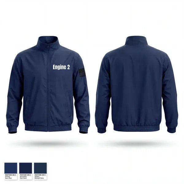 Windbreaker, Engine 2, Fire Department, Teamtime, Team time, sublimation, custom sports apparel, team uniforms, spirit wear, spiritwear, sports uniforms, custom shirts, team store, custom team store, fundraiser sports, apparel fundraiser